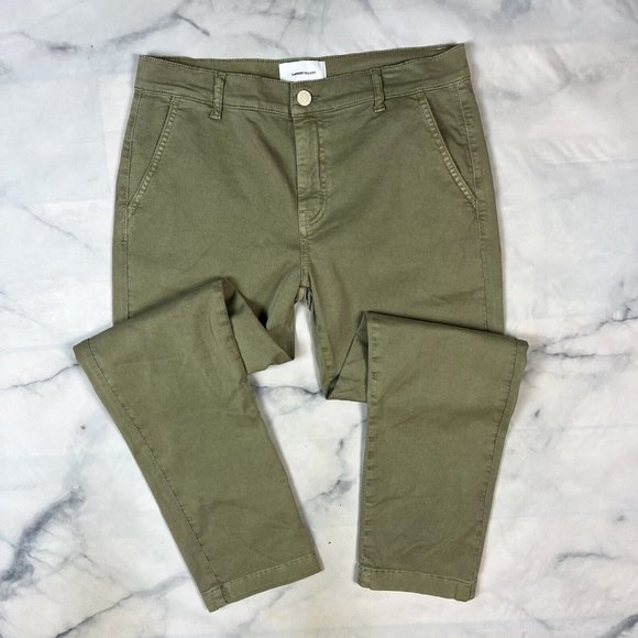 Current Elliott The Confidant Ankle Pants Size 27 Chino Twill Khaki Covert Green - Picture 1 of 10